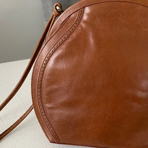 Vintage Bally Les Accessoires Dome-Shaped Saddle Leather Bag 1970s Made w COA - Picture 6 of 14